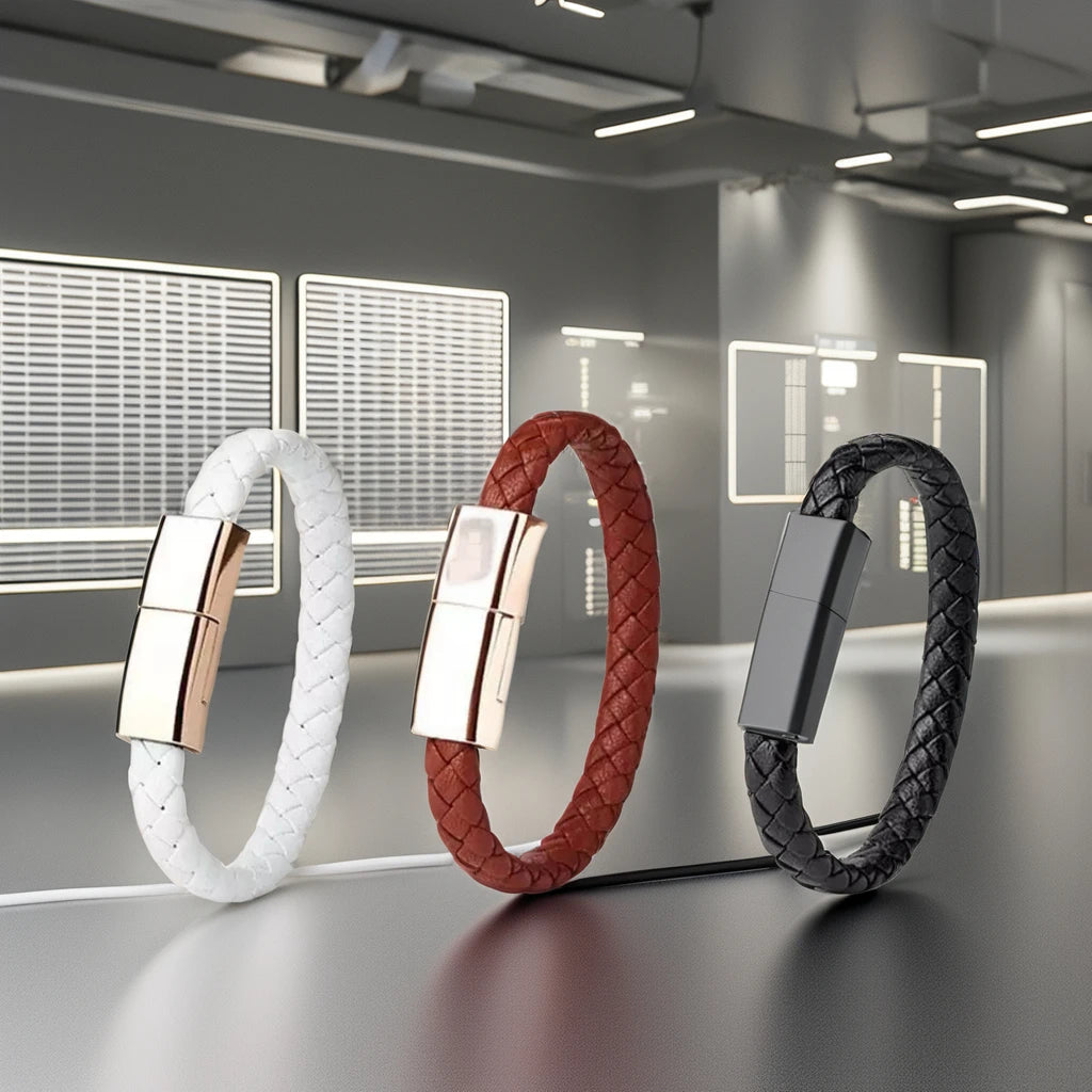 Revolutionary 3A Fast Charging Multi-Function USB Cable Bracelet - Custom Logo Options Available!